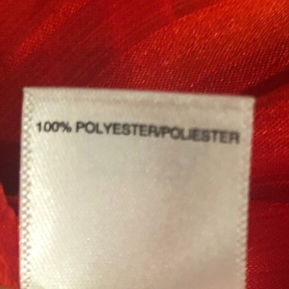 Rachel Roy Neon Tigerlily Burnout Silky Top, Red/Orange Size L New w/Tag - Picture 8 of 10